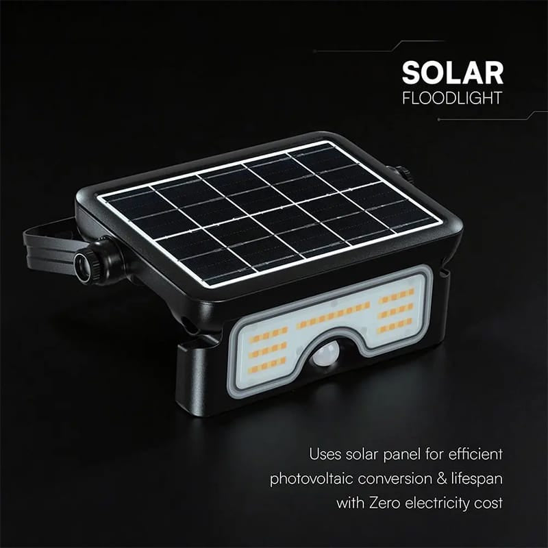 V-Tac Proiector LED Proiector LED V-Tac SKU-24341 | Solar, 7W, 3in1, Negru