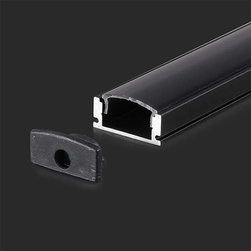 V-Tac PROFIL ALUMINIU PENTRU BANDA LED 2M 17.4MM X 7MM NEGRU