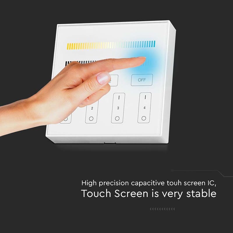 V-Tac Controller remote Controller Banda LED V-Tac SKU-2916 | 4 Zone, Wi-Fi, Alb