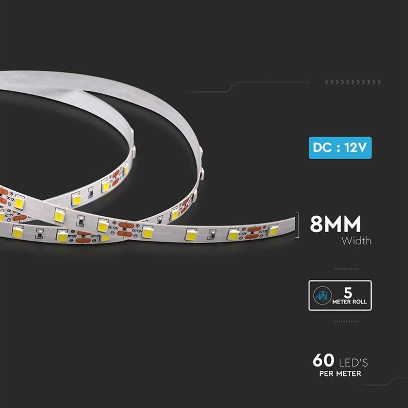 V-Tac Banda LED Banda LED V-Tac SKU-2931 | SMD, 60LED/m, 3000K, IP20, 5m