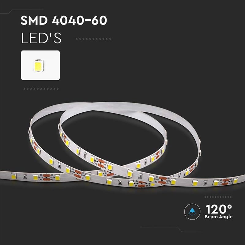 V-Tac Banda LED Banda LED V-Tac SKU-2933 | SMD, 60LED/m, 6500K, IP20, 5m