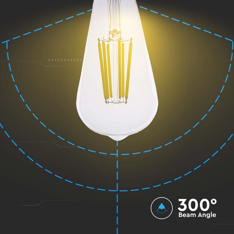 V-Tac Bec LED SMART Bec LED V-Tac SKU-2996 | ST64, E27, 4W, Filament, 3000K, Edison