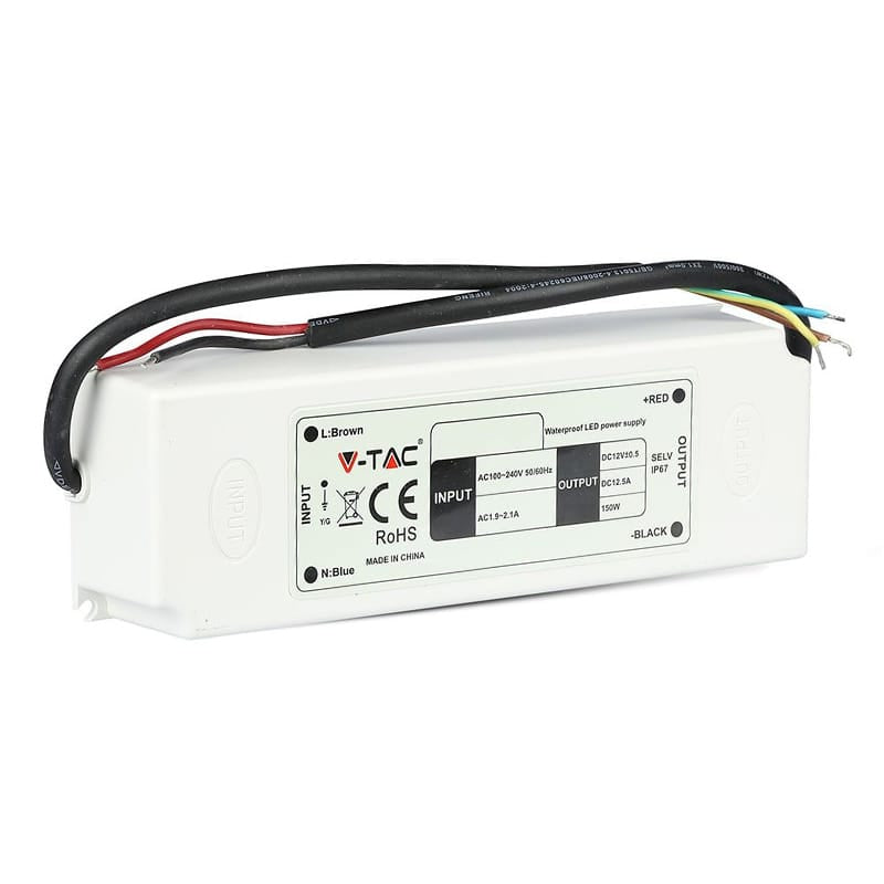 V-Tac Sursa alimentare Sursa Alimentare Banda LED V-Tac SKU-3248 | 12V, 12.5A, 150W, IP67