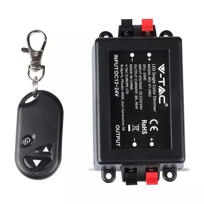 V-Tac Controller remote Controller Banda LED V-Tac SKU-3300 | Dimmer, 12V, 96W