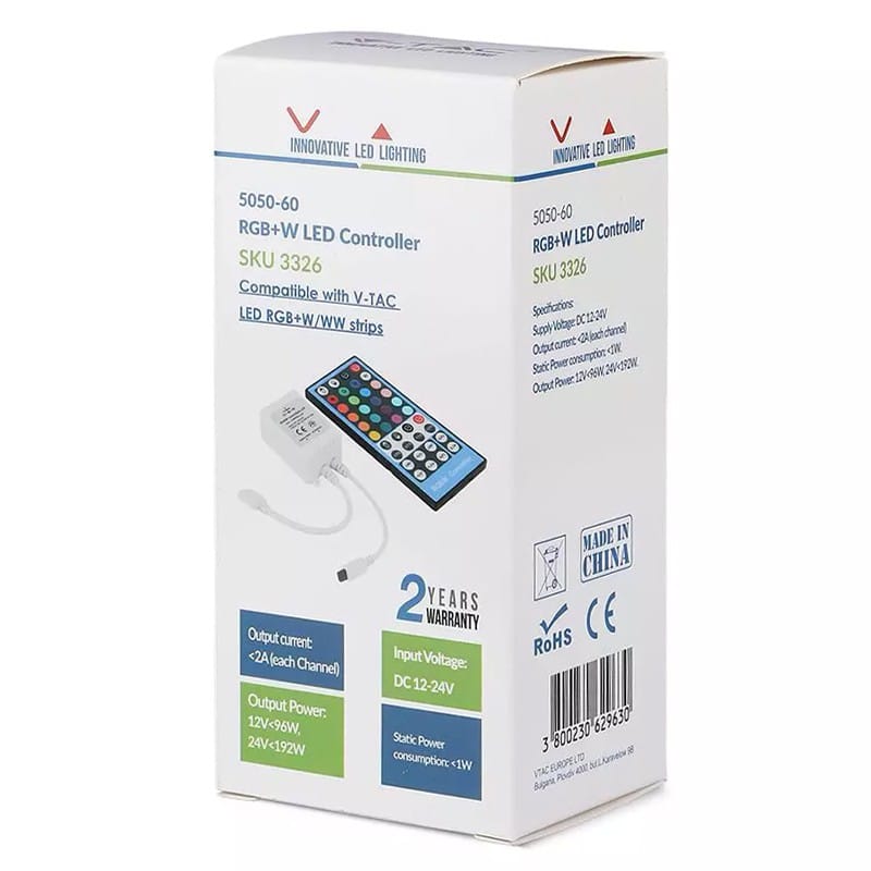 V-Tac Controller remote Controller Banda LED V-Tac SKU-3326 | RGB+W, Telecomanda