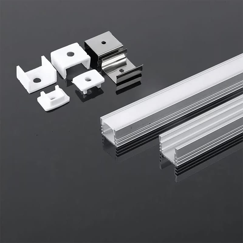 V-Tac Accesorii lumini scena Profil Aluminiu V-Tac SKU-3358 | Banda LED, 2m, 17.4x12.1mm, Mat