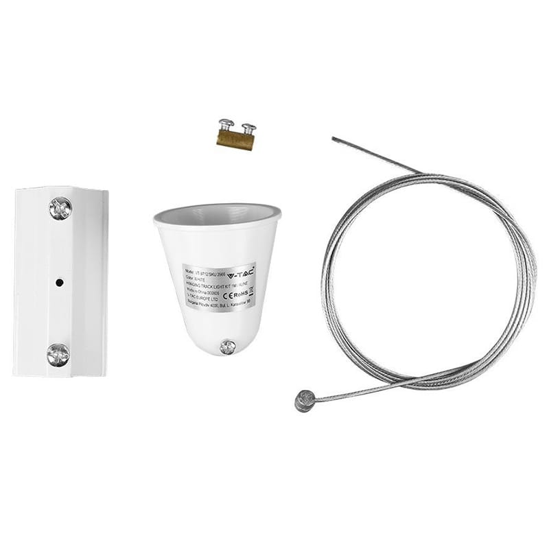 V-Tac Accesorii iluminat Kit Suspendare Sina Track Light V-Tac SKU-3566 | 1M, Alb