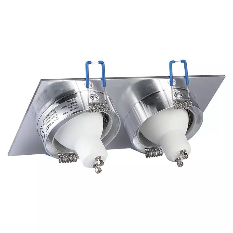 V-Tac Corp iluminat Corp Iluminat V-Tac SKU-3608 | Spot 2xGU10, Patrat, Aluminiu