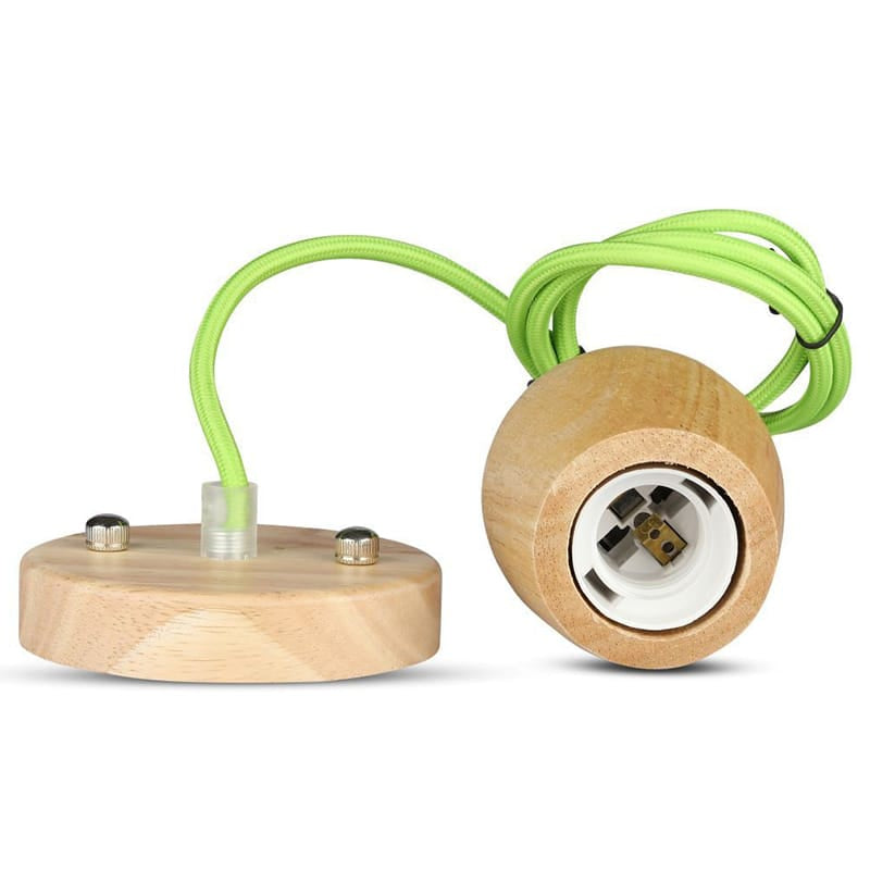 V-Tac Pendul Pendul Tavan V-Tac SKU-3725 | Soclu E27, Lemn, Verde
