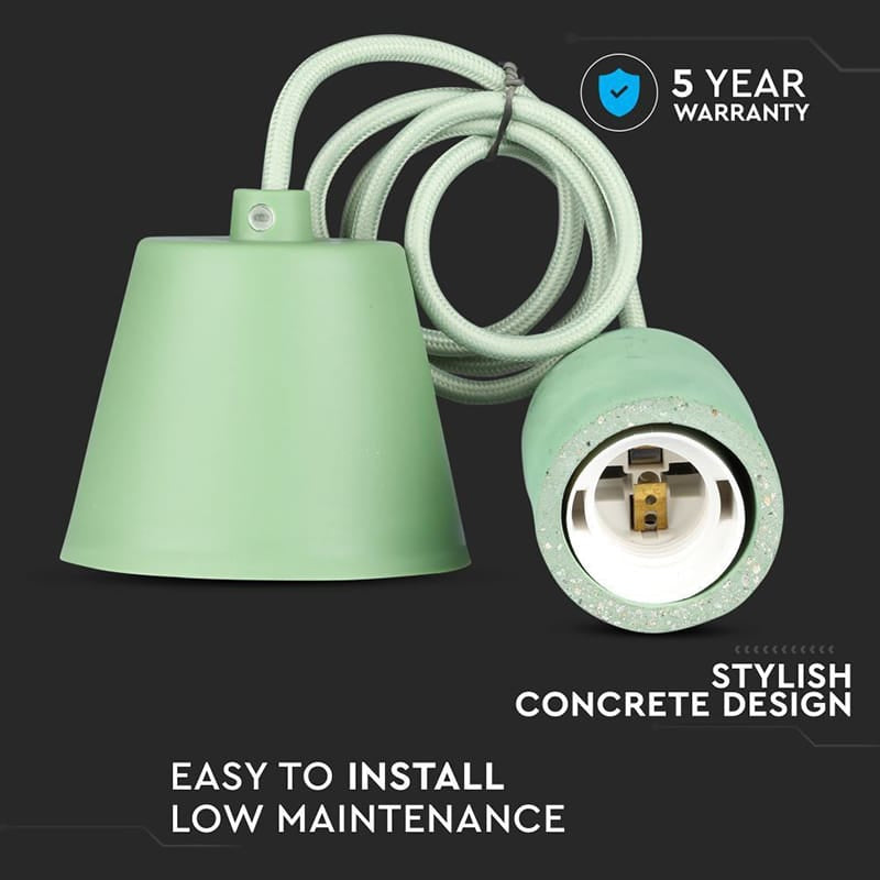 V-Tac Pendul Pendul Tavan V-Tac SKU-3742 | Soclu E27, Verde