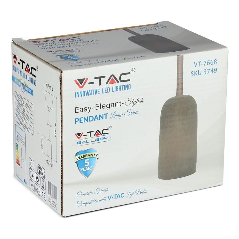 V-Tac Pendul Pendul Tavan V-Tac SKU-3749 | Soclu E27, Maro