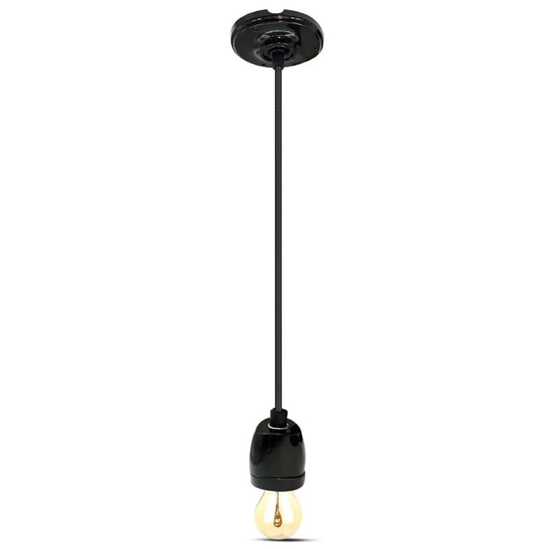 V-Tac Pendul Pendul Tavan V-Tac SKU-3804 | Soclu E27, Portelan, Negru
