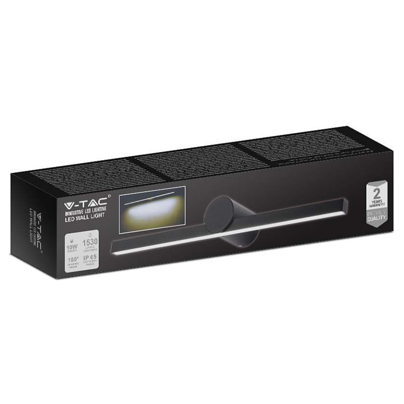 V-Tac Lampa LED Aplica LED V-Tac SKU-405841 | 10W, 4000K, 1530lm, IP65, 61cm, Negru