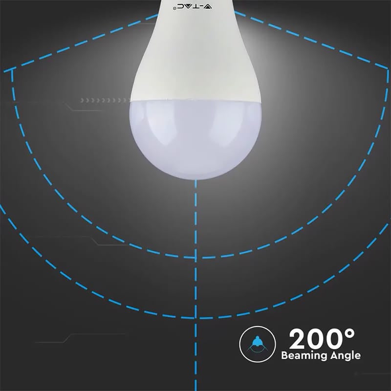 V-Tac Bec LED SMART Bec LED V-Tac SKU-4457 | A65, E27, 17W, 4500K, Alb Neutru