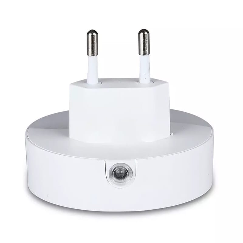 V-Tac Iluminare decorativa Lampa Veghe V-Tac SKU-505 | Rotunda, Senzor Lumina, 3000K, 2x USB
