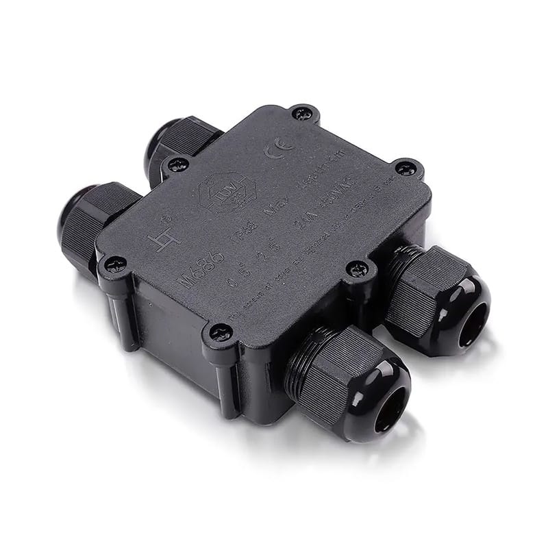 V-Tac Conector Conector Terminal V-Tac SKU-5982 | 4 Pini, 8-12mm, IP68, Negru