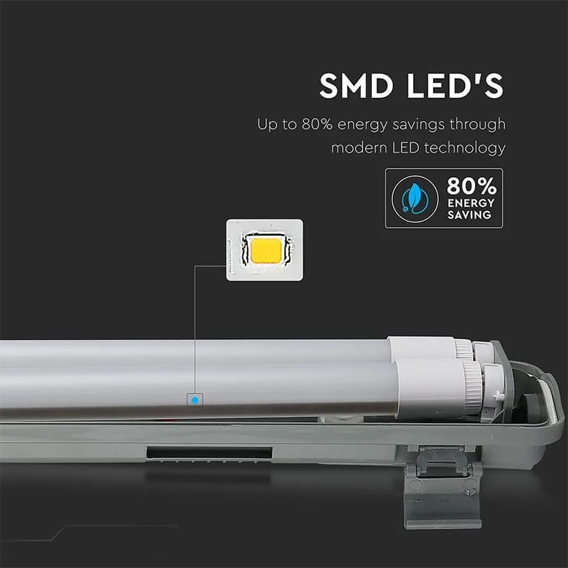 V-Tac Corp iluminat Corp Iluminat LED V-Tac SKU-6387 | 120cm, 2x18W, 4000K Neutru, IP65