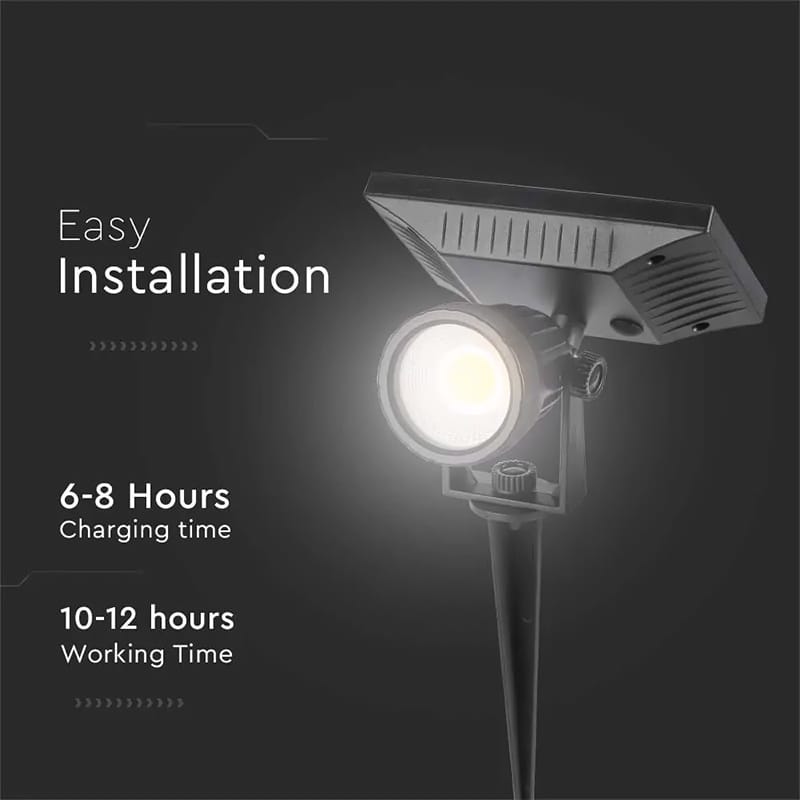 V-Tac Lampa Lampa Gradina V-Tac SKU-6660 | 2W, Incarcare Solara, IP65, 3000K
