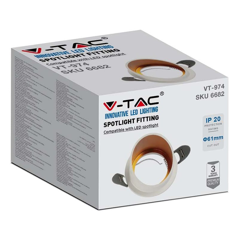 V-Tac Corp iluminat Corp Iluminat V-Tac SKU-6682 | Spot GU10, Alb