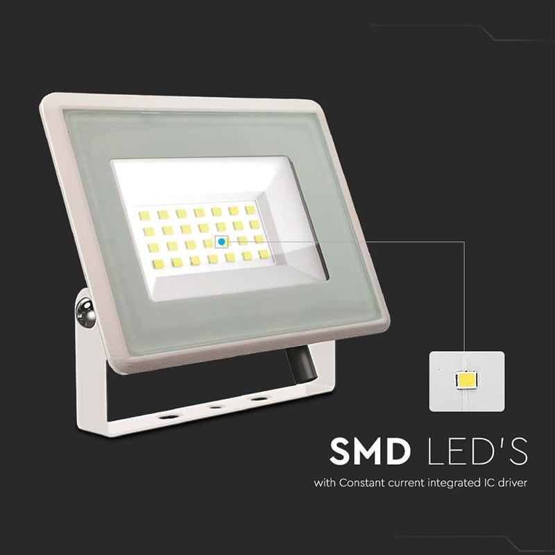 V-Tac Proiector LED Proiector LED V-Tac SKU-6742 | 20W, 6500K, IP65, Alb