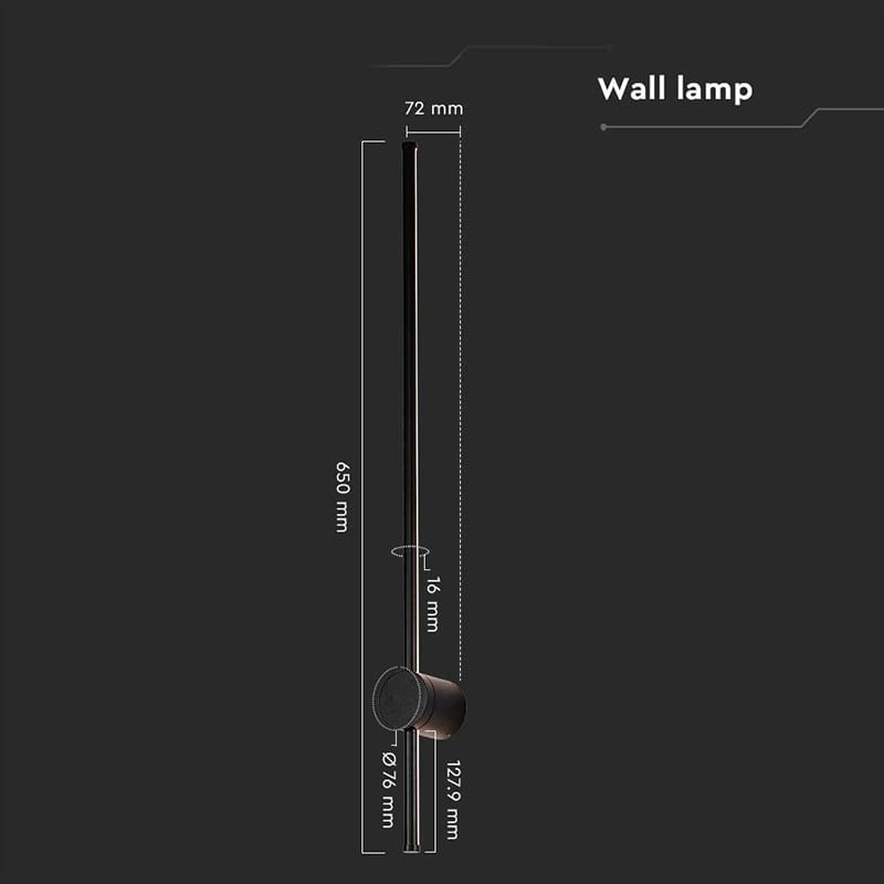 V-Tac Corp iluminat Corp Iluminat LED V-Tac SKU-6834 | 12W, 3000K, IP65, Negru