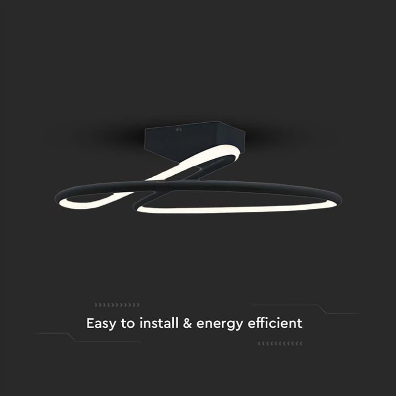 V-Tac Plafoniera LED Plafoniera LED V-Tac SKU-6926 | 20W, 4000K, 2130lm, Ø25cm, Negru
