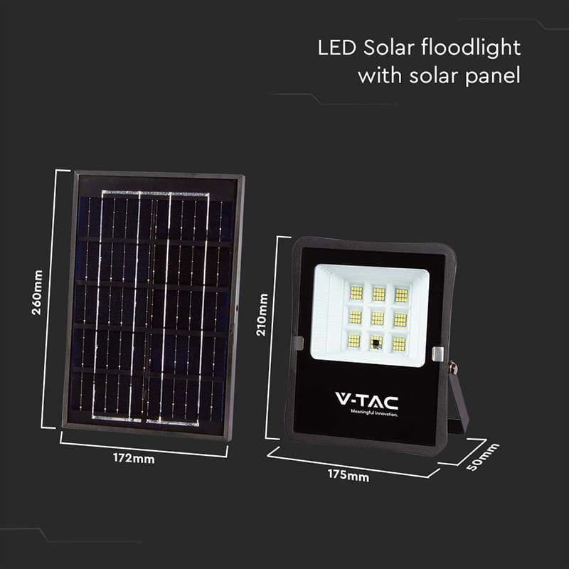 V-Tac Proiector LED Proiector LED V-Tac SKU-6964 | 6W, 6400K, Incarcare Solara