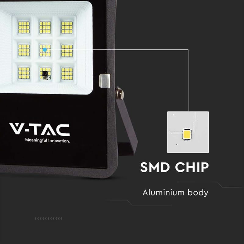 V-Tac Proiector LED Proiector LED V-Tac SKU-6964 | 6W, 6400K, Incarcare Solara