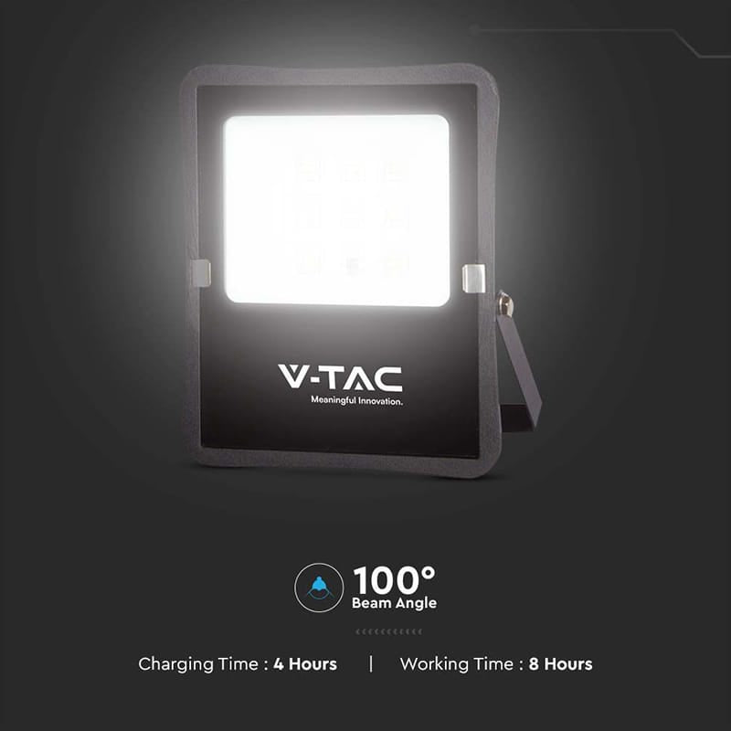 V-Tac Proiector LED Proiector LED V-Tac SKU-6964 | 6W, 6400K, Incarcare Solara