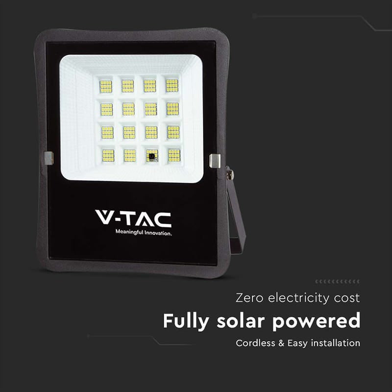 V-Tac Proiector LED Proiector LED Solar V-Tac SKU-6968 | 15W, 6400K, Incarcare Solara