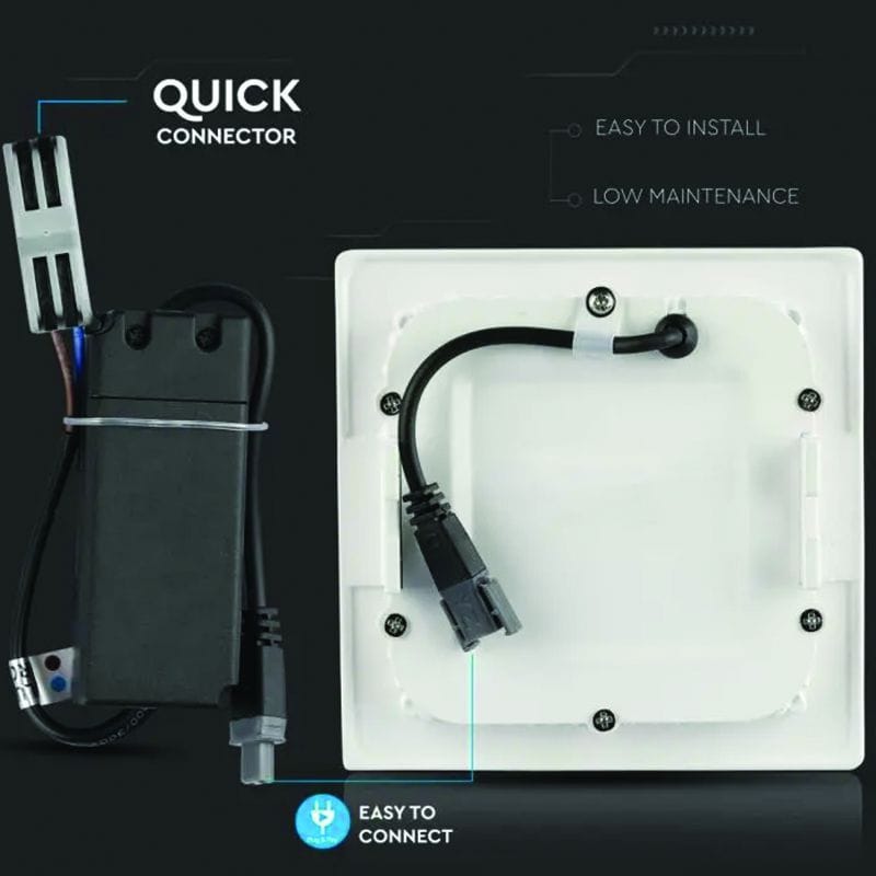 V-Tac Panou LED Panou LED V-Tac SKU-710 | Incorporabil, Patrat, 12W, 4000K, CIP Samsung