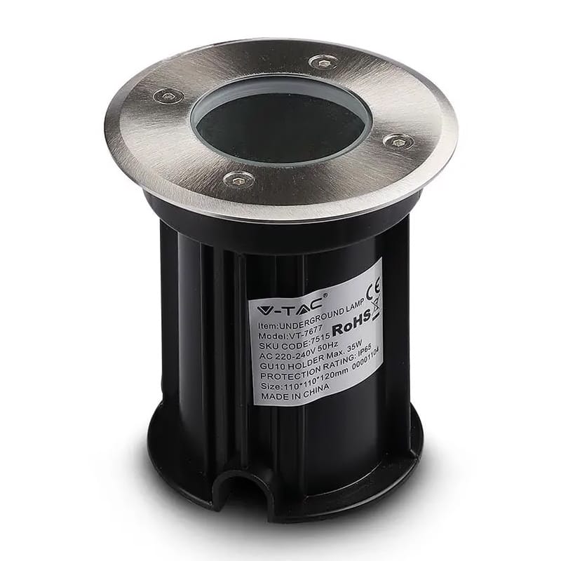 V-Tac Corp iluminat Corp Iluminat V-Tac SKU-7515 | Montaj Podea, GU10, IP65, Negru