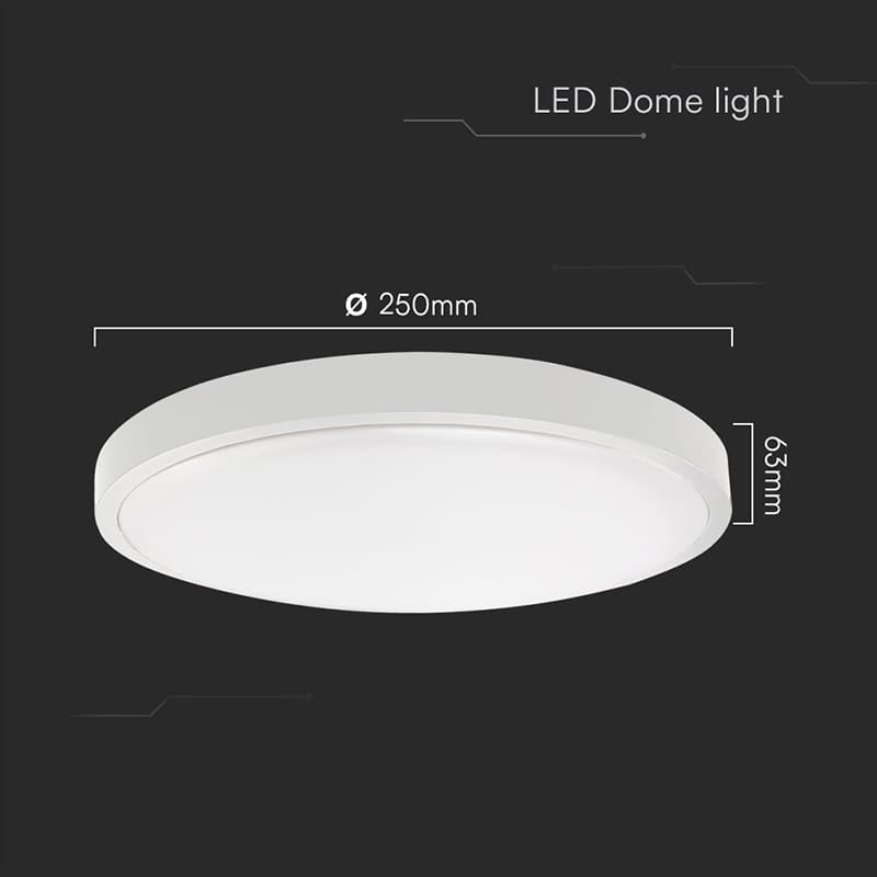 V-Tac Plafoniera LED Plafoniera LED V-Tac SKU-76161-24 | 18W, IP44, 4000K, Alb