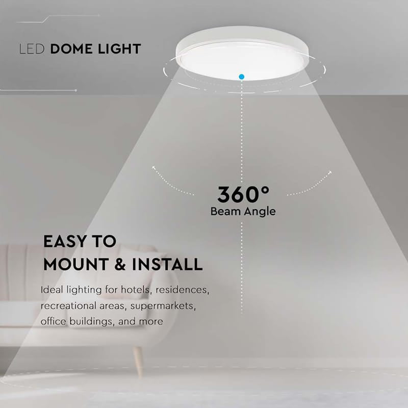 V-Tac Plafoniera LED Plafoniera LED V-Tac SKU-7622 | 30W, IP44, 4000K Alb Neutru, Alb