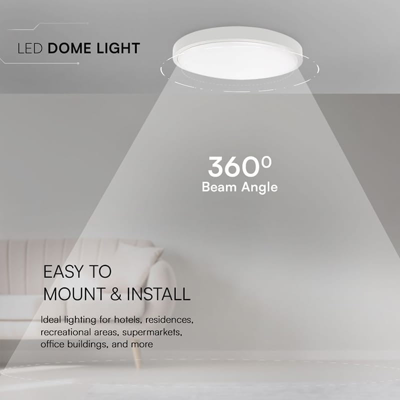 V-Tac Plafoniera LED Plafoniera LED V-Tac SKU-76231-24 | 36W, IP44, 6500K, Alb
