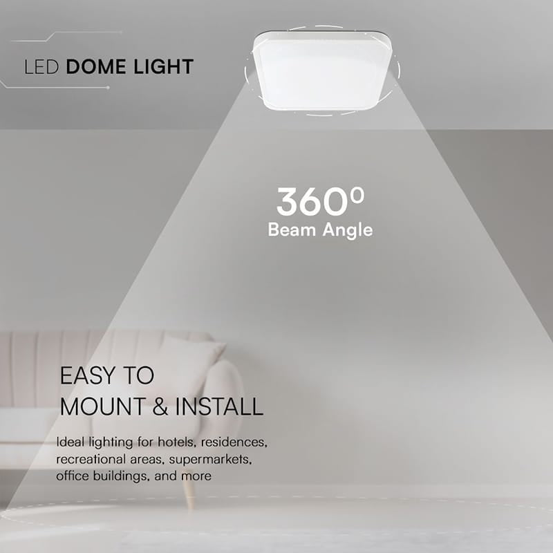 V-Tac Plafoniera LED Plafoniera LED V-Tac SKU-76251-24 | 18W, IP44, 4000K, Alb