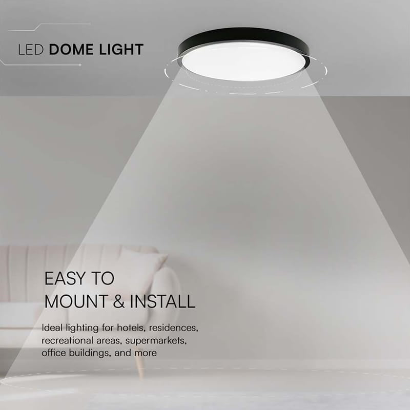 V-Tac Plafoniera LED Plafoniera LED V-Tac SKU-76411 | 36W, IP44, 6500K, Negru