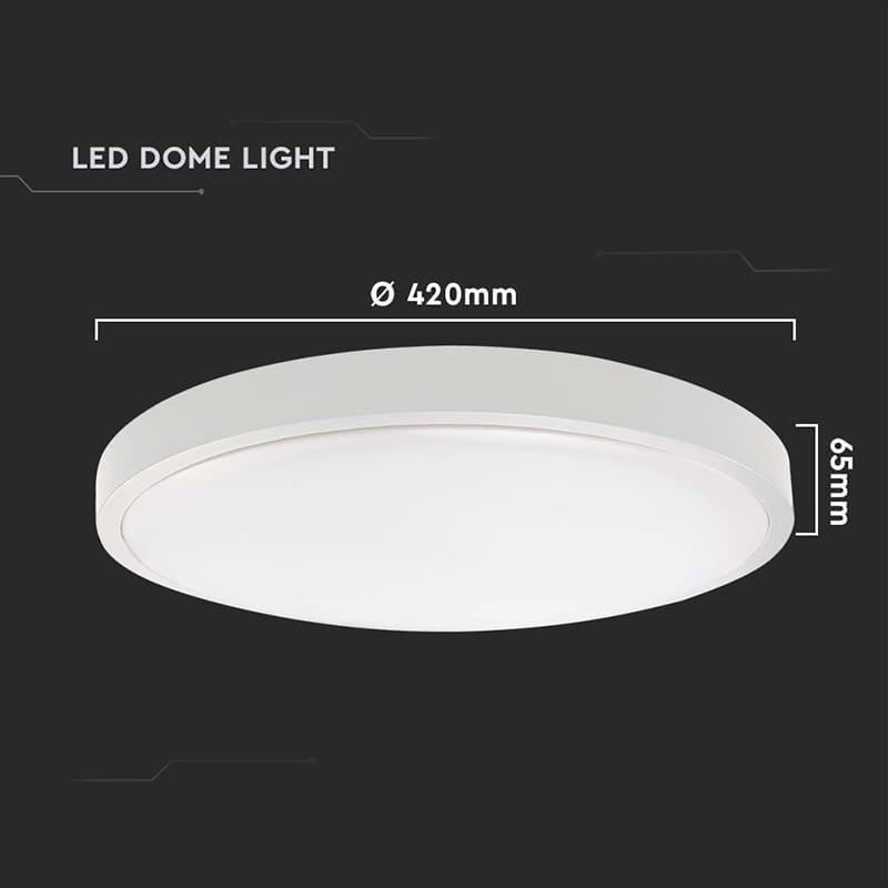 V-Tac Plafoniera LED Plafoniera LED V-Tac SKU-7665 | 30W, 4000K, IP44, Senzor Miscare