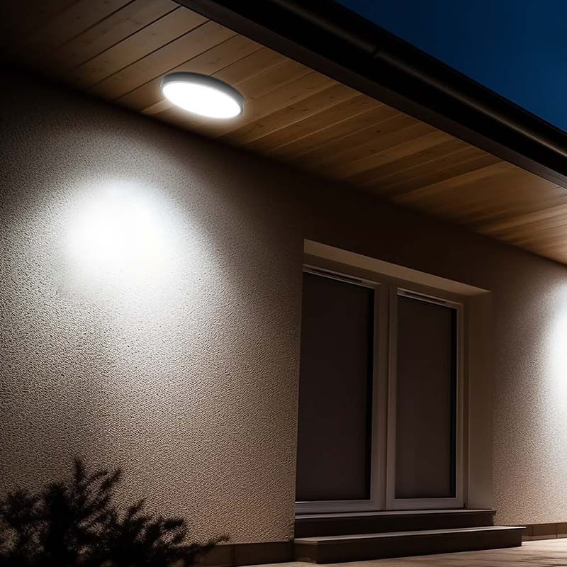 V-Tac Plafoniera LED Plafoniera LED V-Tac SKU-76691 | 18W, IP44, Senzor, 4000K, Negru