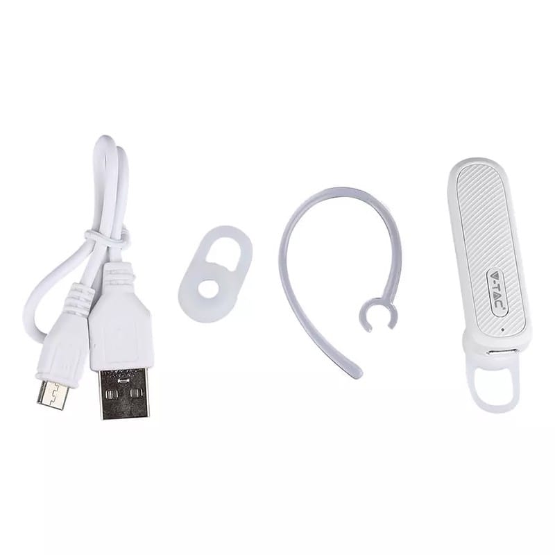 V-Tac Casti bluetooth Casti Bluetooth V-Tac SKU-7701 | Alb