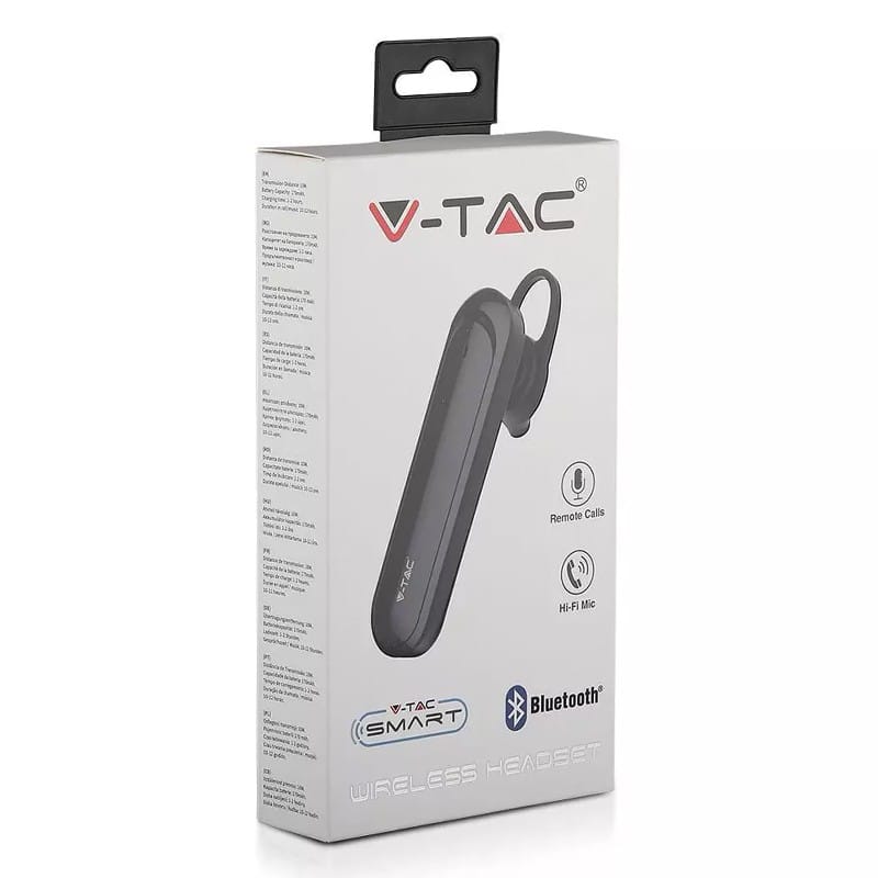 V-Tac Casti bluetooth Casti Bluetooth V-Tac SKU-7702 | 170mAh, Negru