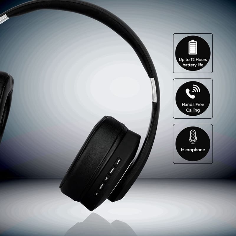 V-Tac Casti bluetooth Casti Bluetooth V-Tac SKU-7730 | Wireless, MicroSD, Negru
