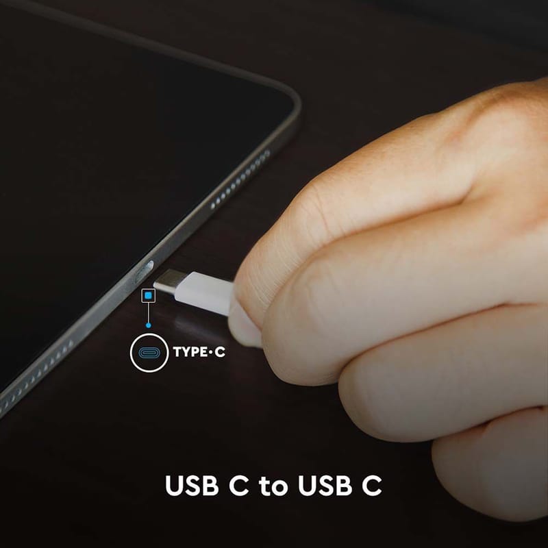 V-Tac Cablu USB-C Cablu V-Tac SKU-7746 | USB-C la USB-C, 1m, Cu Afisaj