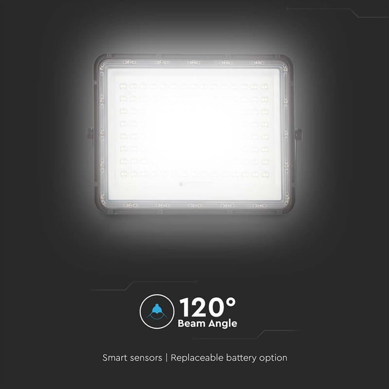 V-Tac Lampa LED Reflector LED Solar V-Tac SKU-7828 | 20W, 1800lm, 4000K, IP65, Negru