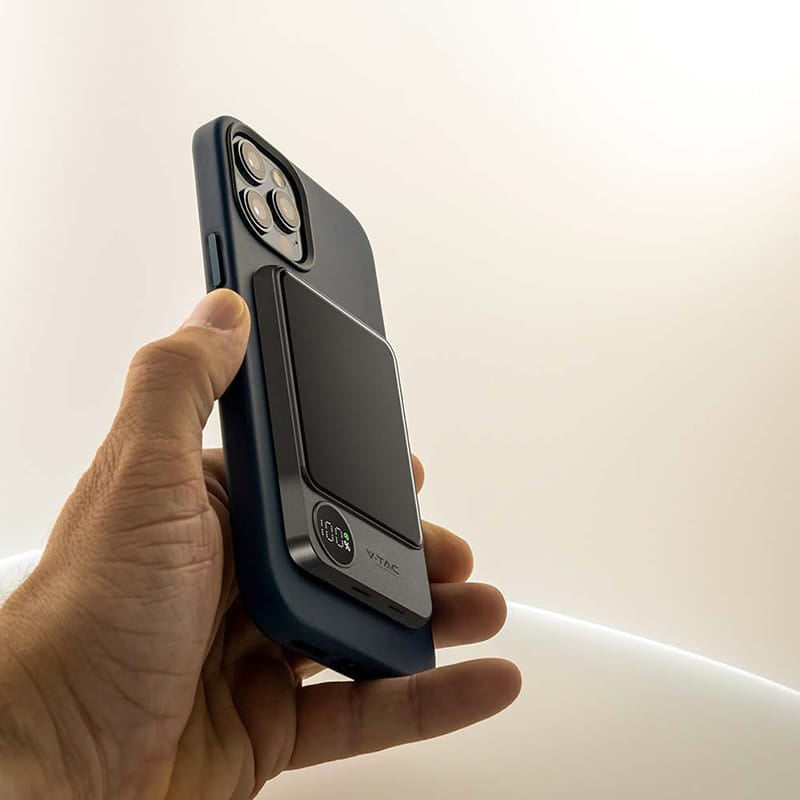 V-Tac Power bank Power Bank V-Tac SKU-7850 | 5000mAh, Wireless, Fast Charging, Ultra Slim