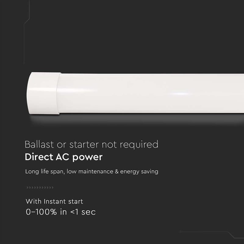 V-Tac CORP ILUMINAT LED 50W 150CM 6500K ALB RECE