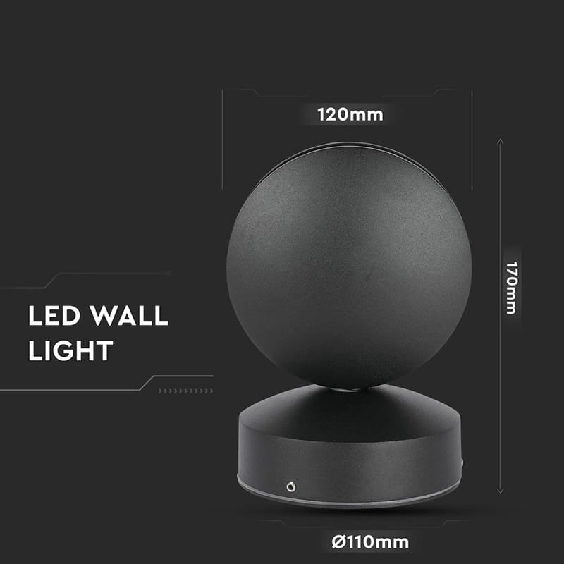V-Tac Lampa LED Aplica LED Exterior V-Tac VT-707 SKU-8219 | 7W, IP65, 3000K, 770lm