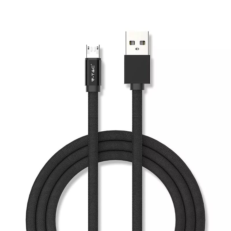 V-Tac CABLU MICRO USB 1M RUBY EDITION - NEGRU
