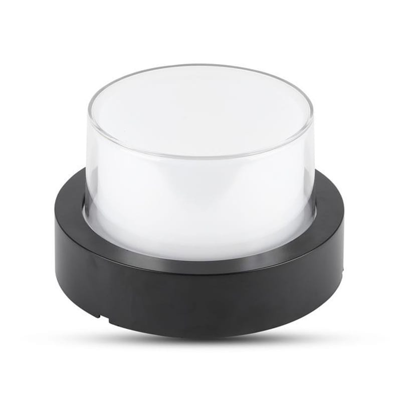 V-Tac LAMPA LED 12W IP65 3000K ALB CALD - NEGRU