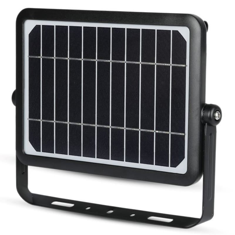 V-Tac Reflector LED Solar V-Tac 10W 4000K, 1100 lm, IP65, cu senzor de miscare si crepuscular, montaj pe perete